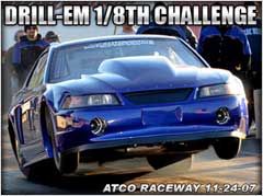Joe Newsham Launching at The Drill-em 1/8th Mile Challenge At Atco Raceway, A Trial Race In The Southern Style Outlaw Format
