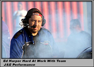 Ed Harper Looks On As The J and E Performance Mustang is about to make a pass